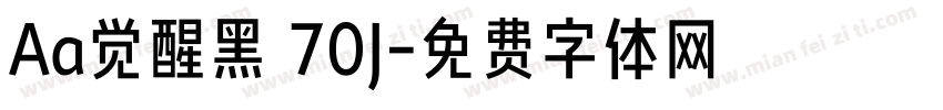 Aa觉醒黑 70J字体转换
